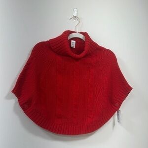 Girls cableknit poncho